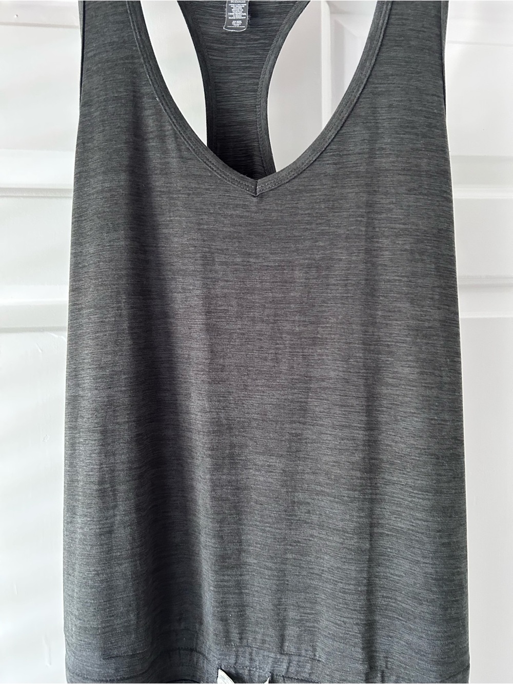 Vuori Lux Jumpsuit Charcoal Heather Racerback Jogger Romper Size Large - Picture 5 of 9